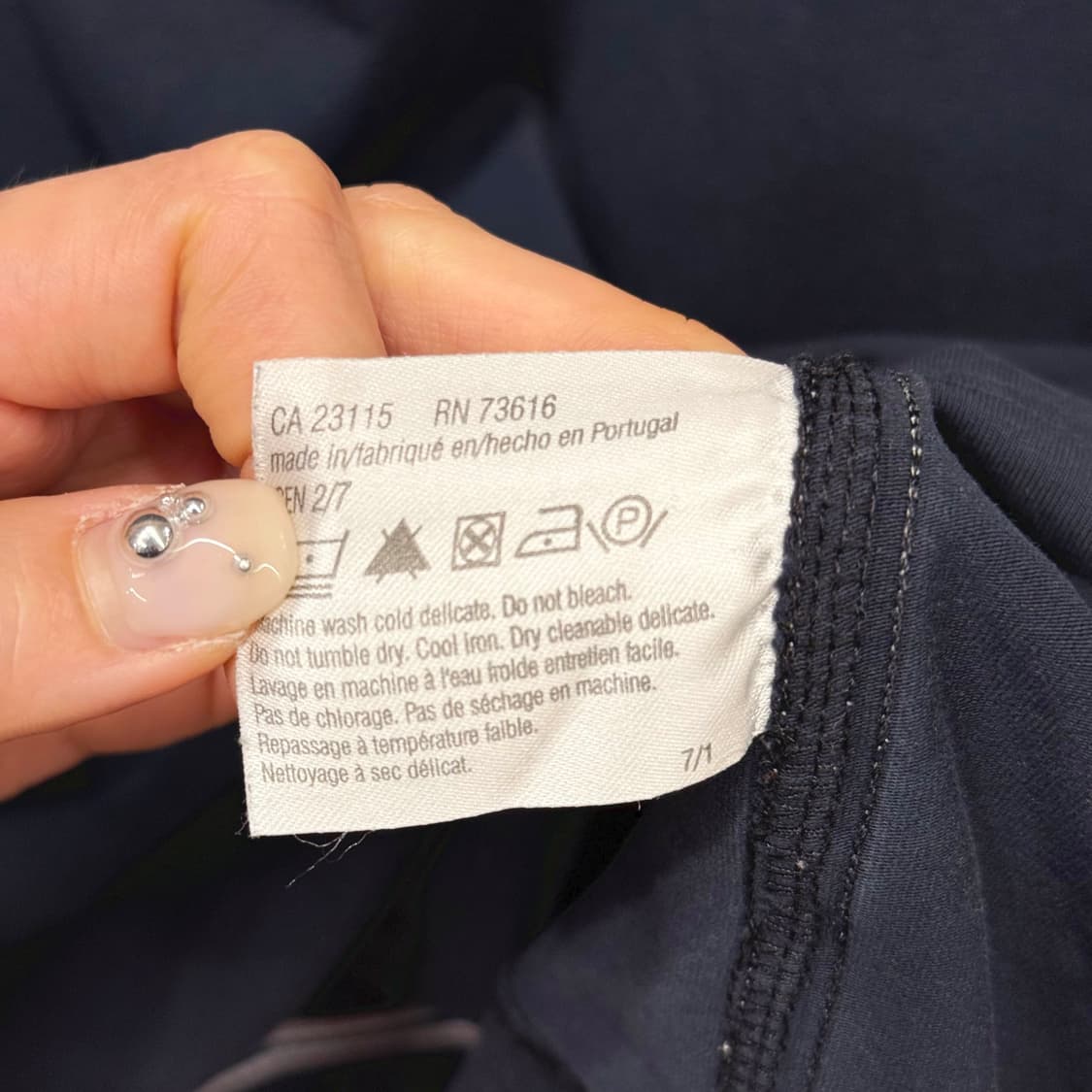 휴고 보스 캐주얼 반팔 티셔츠 사이드 스트라이프 디테일 네이비 상품이미지8