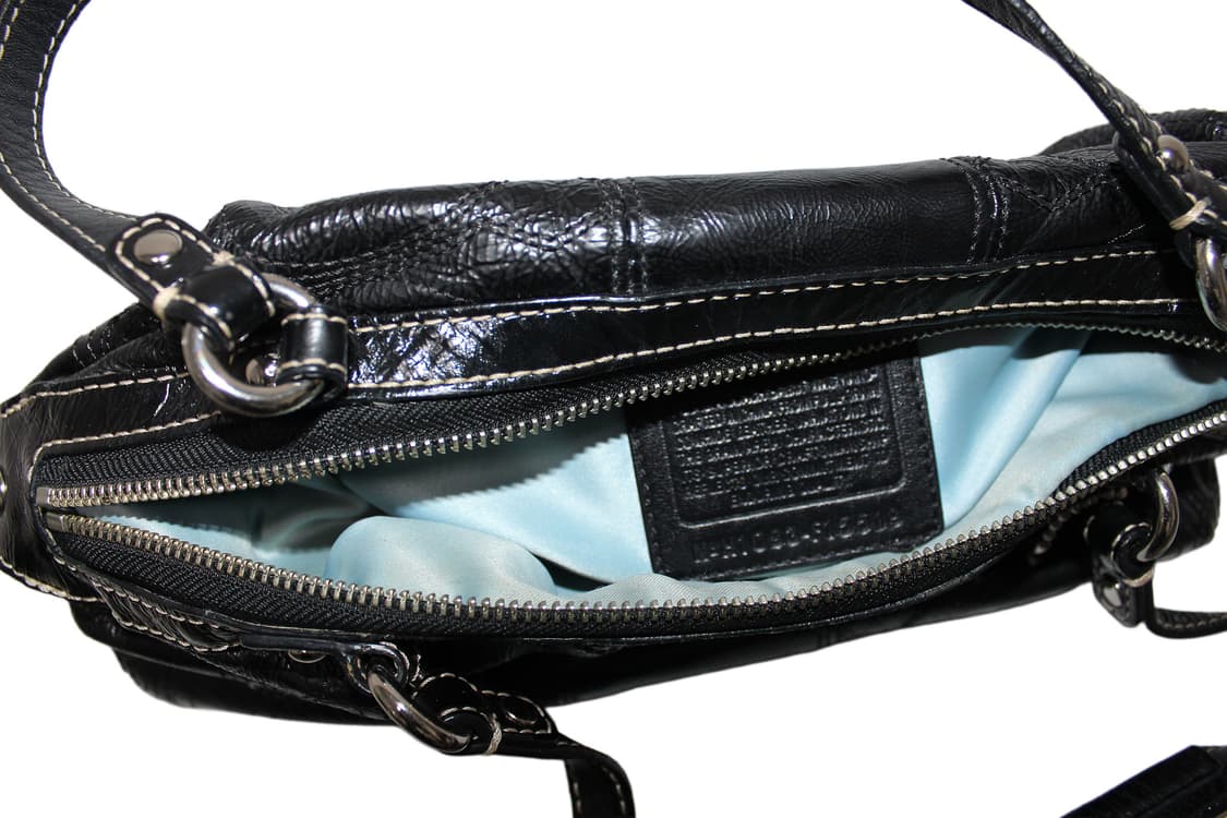 2000s Y2K COACH 코치 레더 토트백 상품이미지7