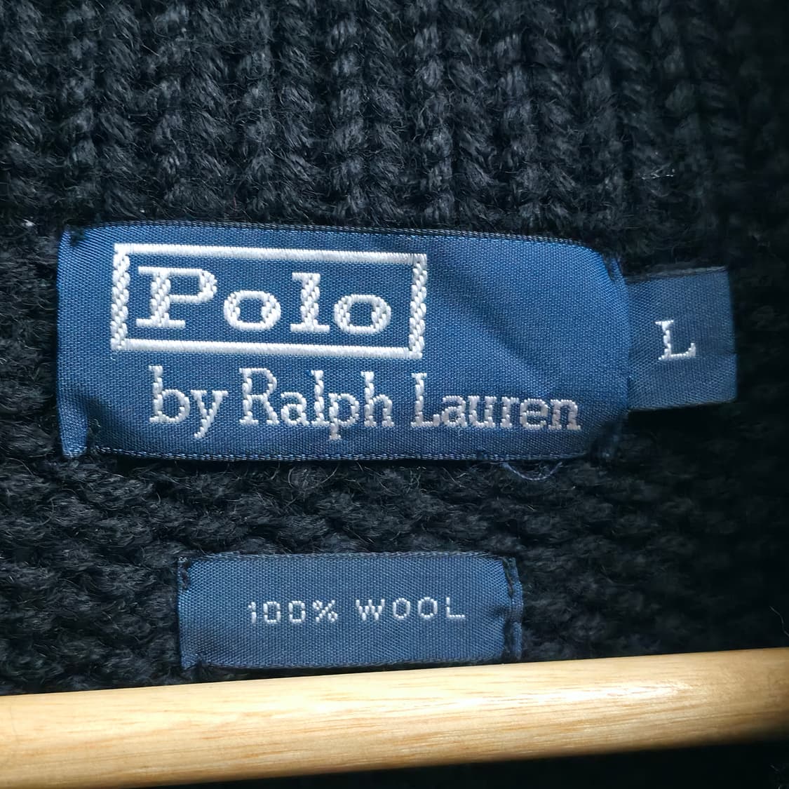 [L] 폴로 헤비 울 숄카라 니트 가디건 상품이미지5