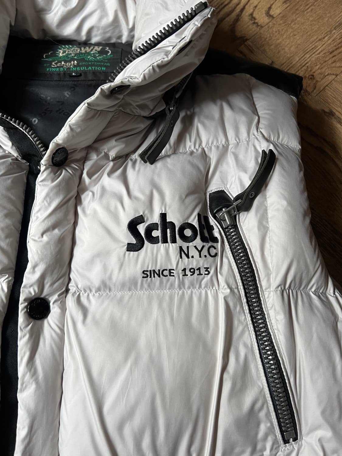 [L]SCHOTT DOWN 쇼트 헤리티지 다운 베스트 상품이미지3