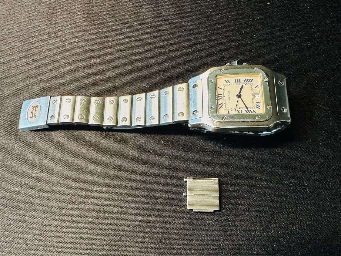 까르띠에 산토스 갈베 블루 다이얼 29mm 쿼츠 시계 판매 상품이미지10