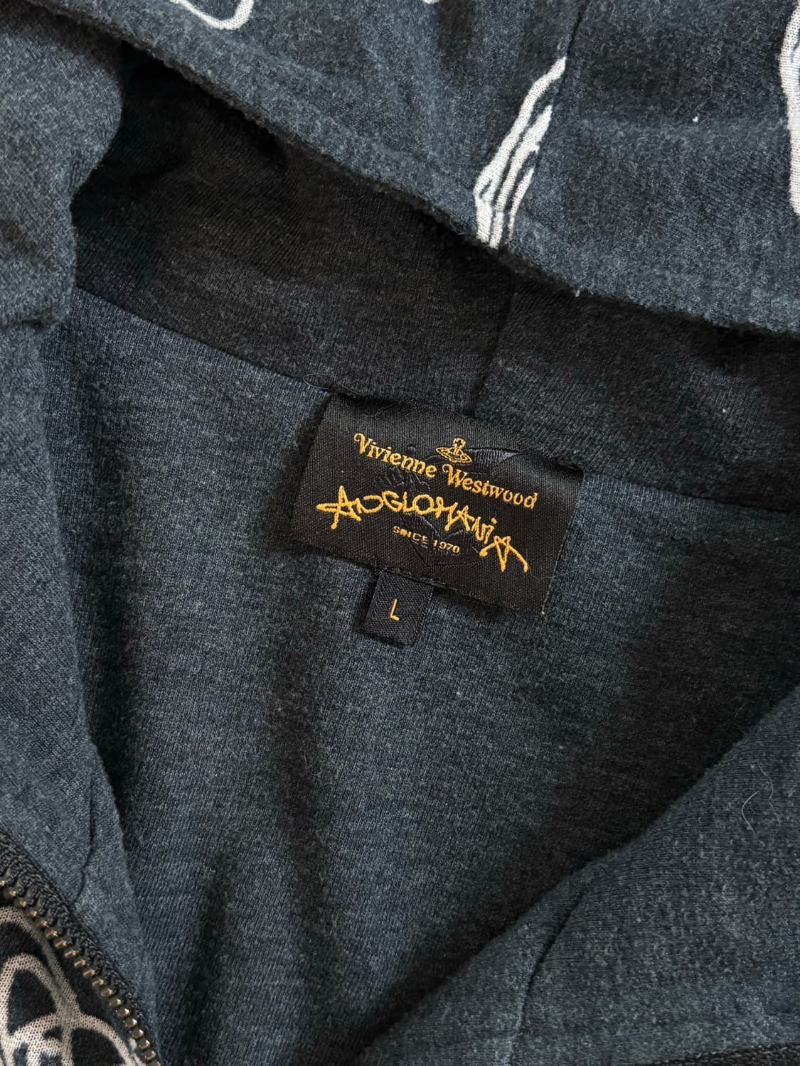 Vivienne Westwood 비비안웨스트우드 네이비 로고 후드 집업 상품이미지6