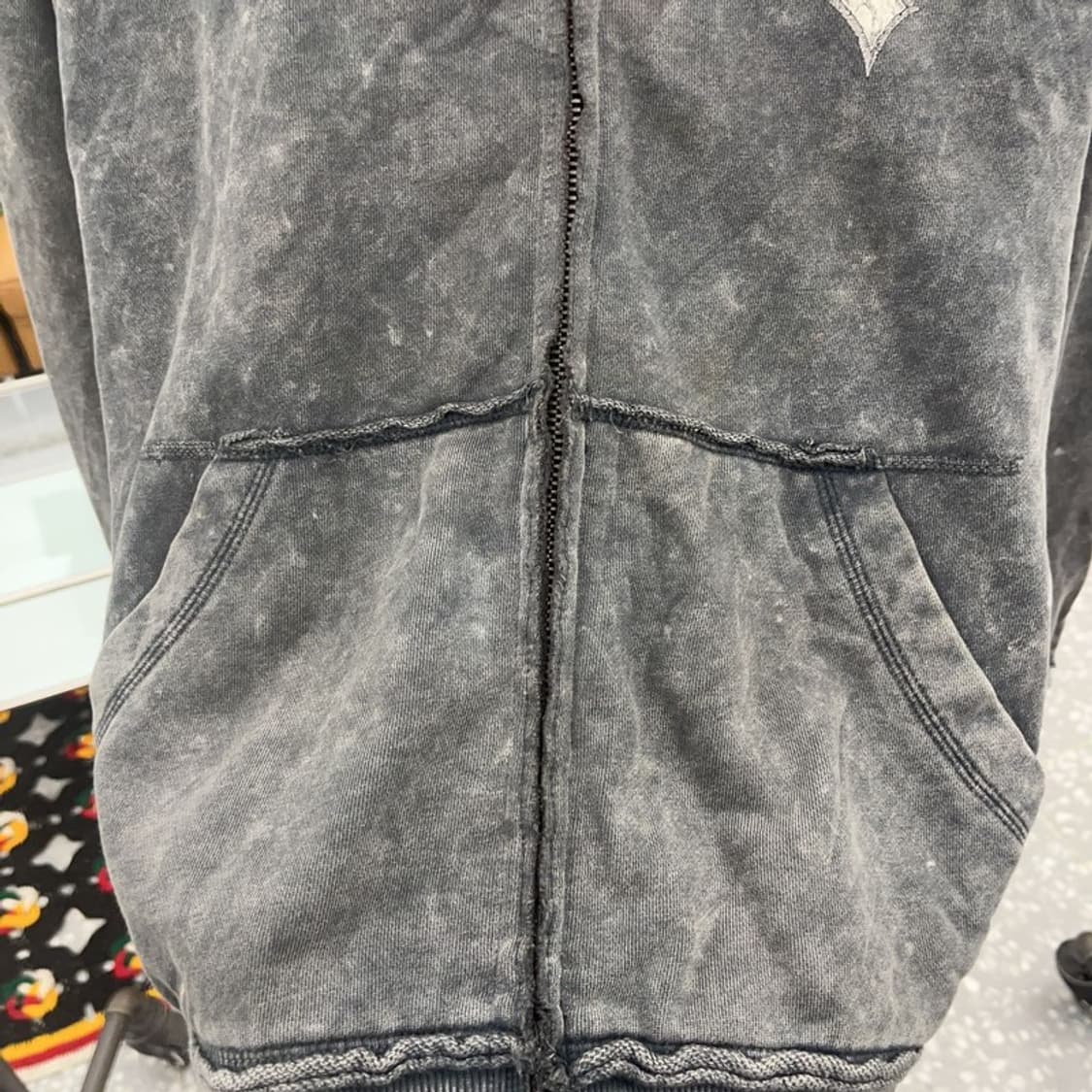 버커루 스트릿 고딕 고어 스컬 빈티지 데미지 후드집업 L C08486 상품이미지9