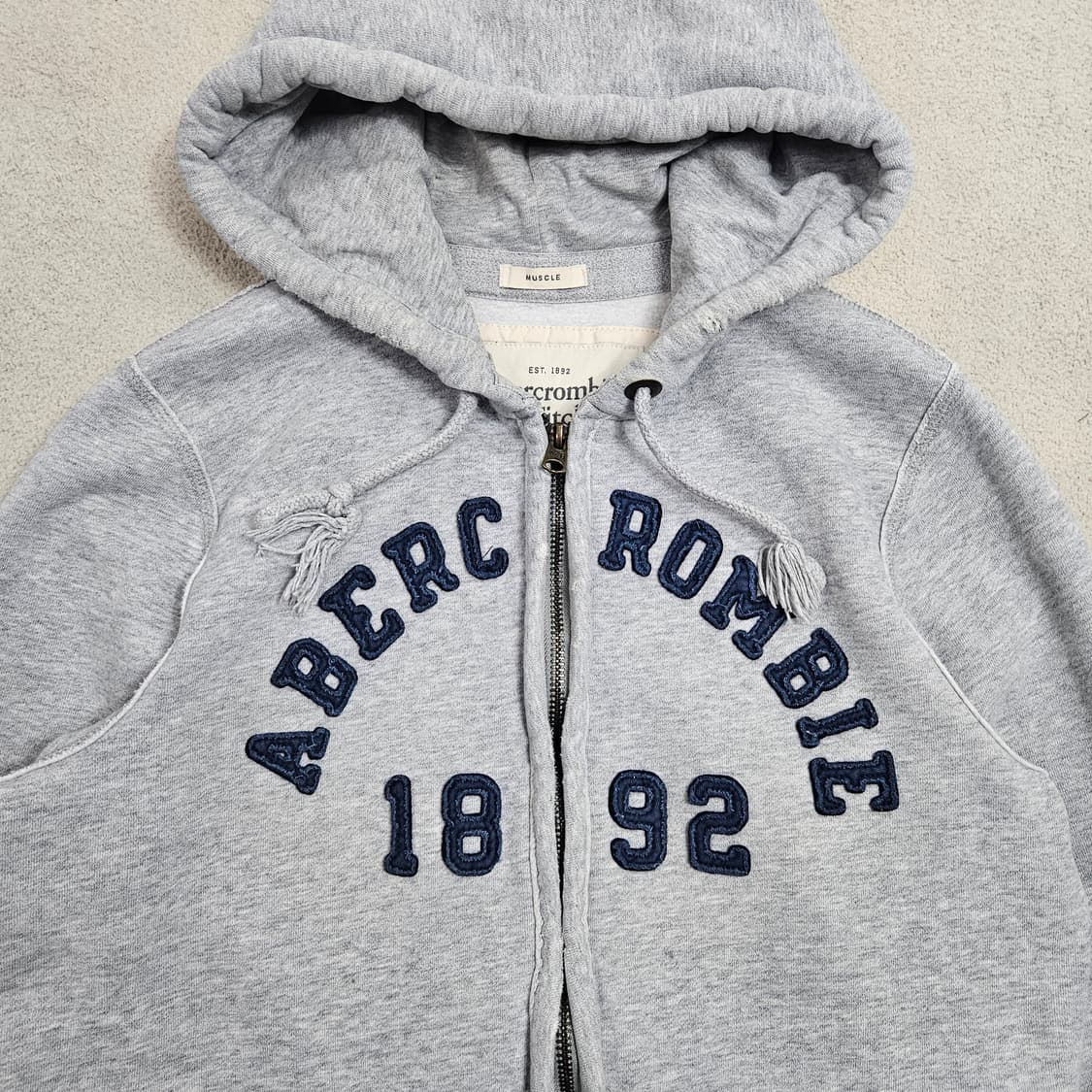 아베크롬비 아치 로고 후드 집업 M 상품이미지3