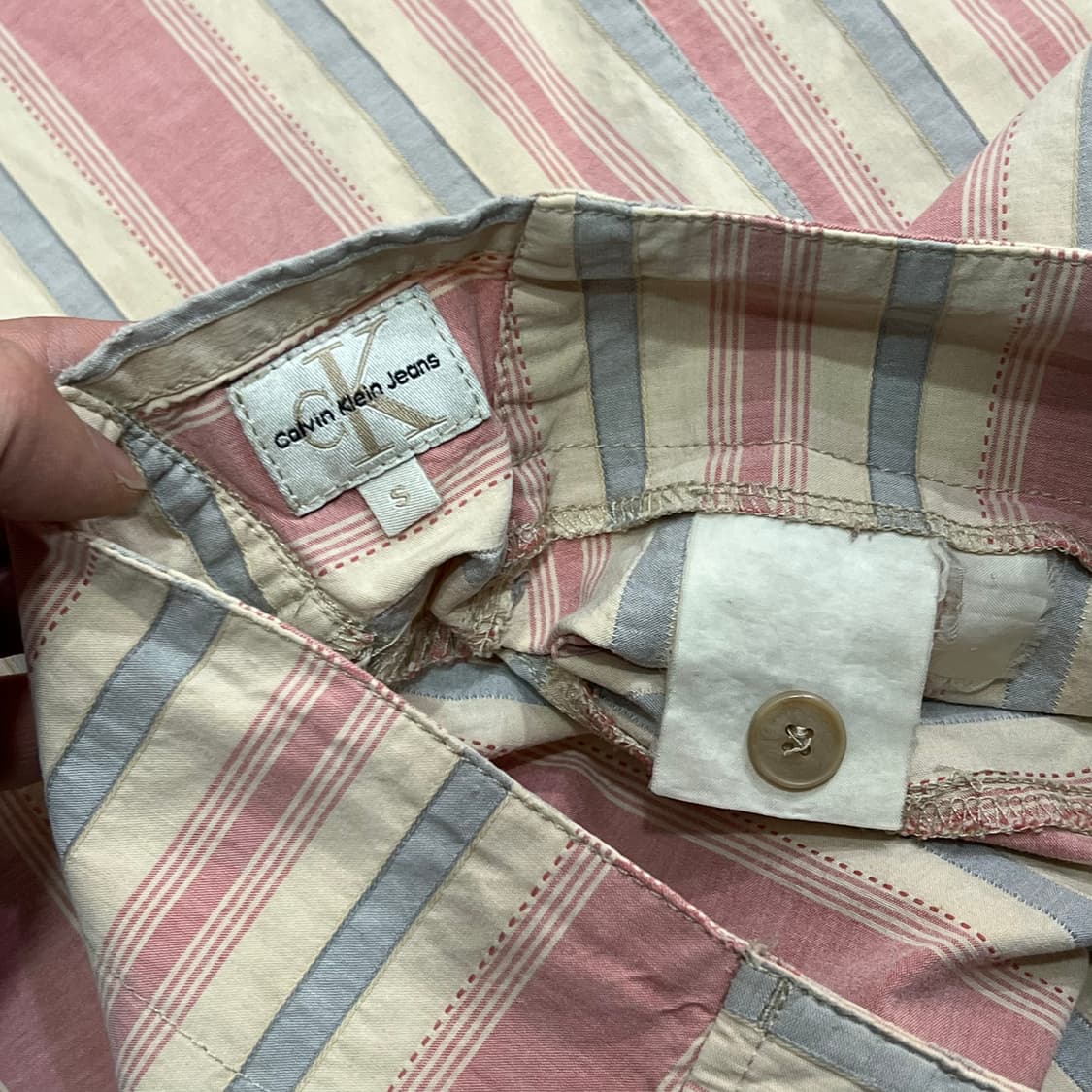  캘빈클라인 진스 스트라이프 미디 스커트 y15959 상품이미지6