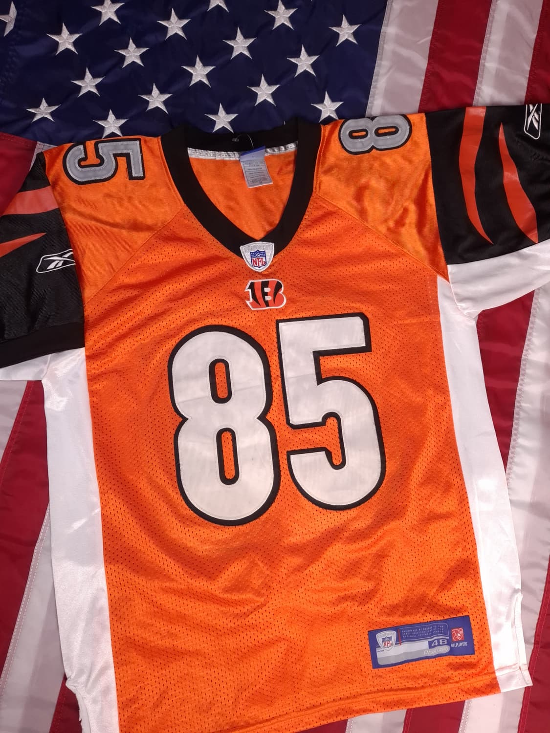 새제품급 오리지날 90's 리복xNFL 신시내티뱅골 유니폼 상품이미지8