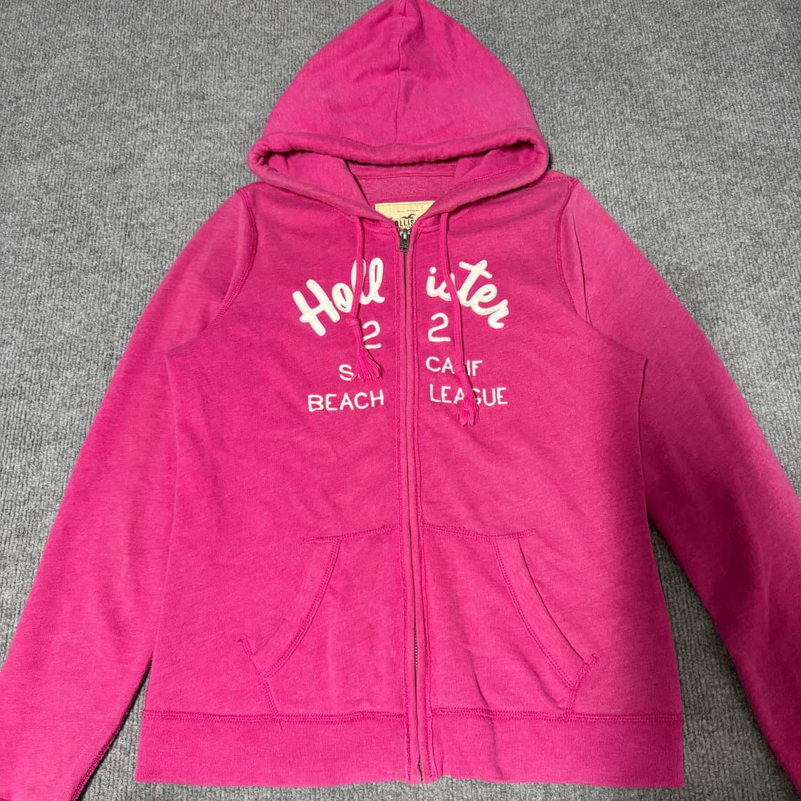 홀리스터 핑크 후드집업 L 상품이미지2
