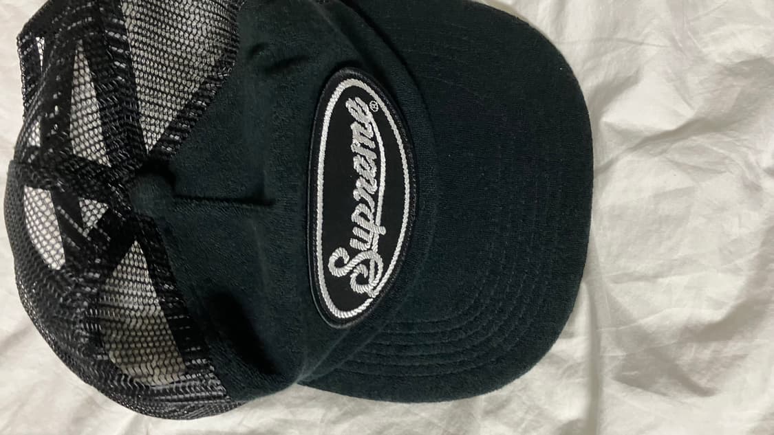 슈프림 테리 메쉬 캡 5패널 블랙 상품이미지2