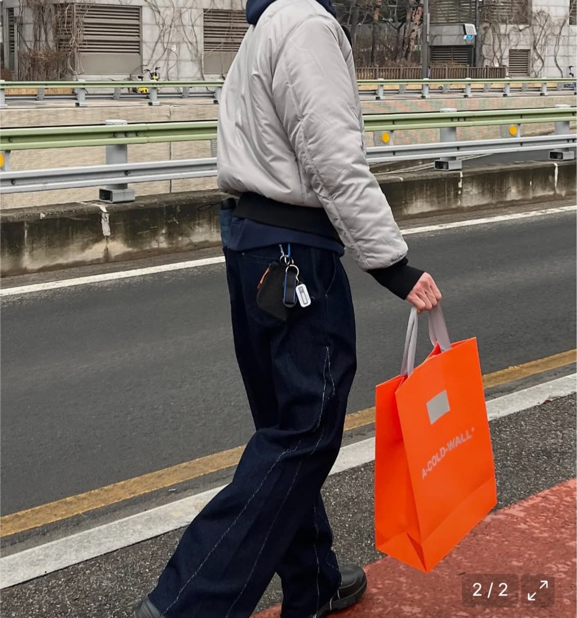 파브레가 커팅 세미와이드 데님팬츠 상품이미지5