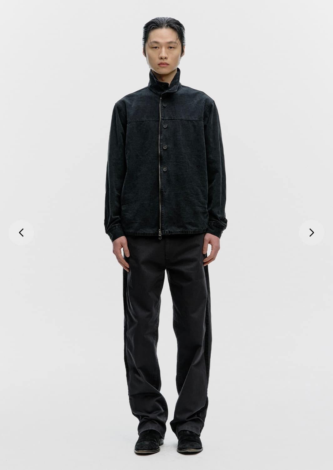 서피스에디션 버튼 셔츠 자켓 블랙 M사이즈 상품이미지2