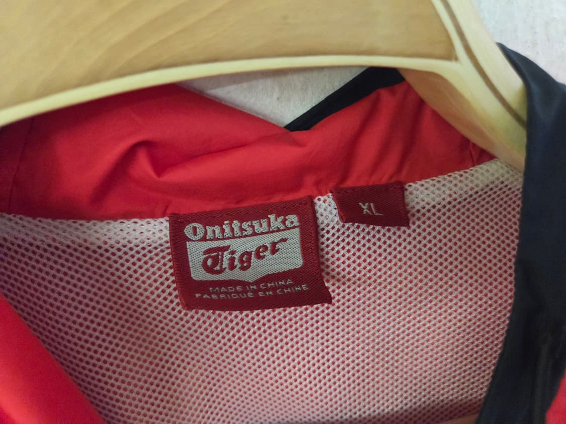 오니츠카타이거 바람막이 자켓 XL 레드 상품이미지4