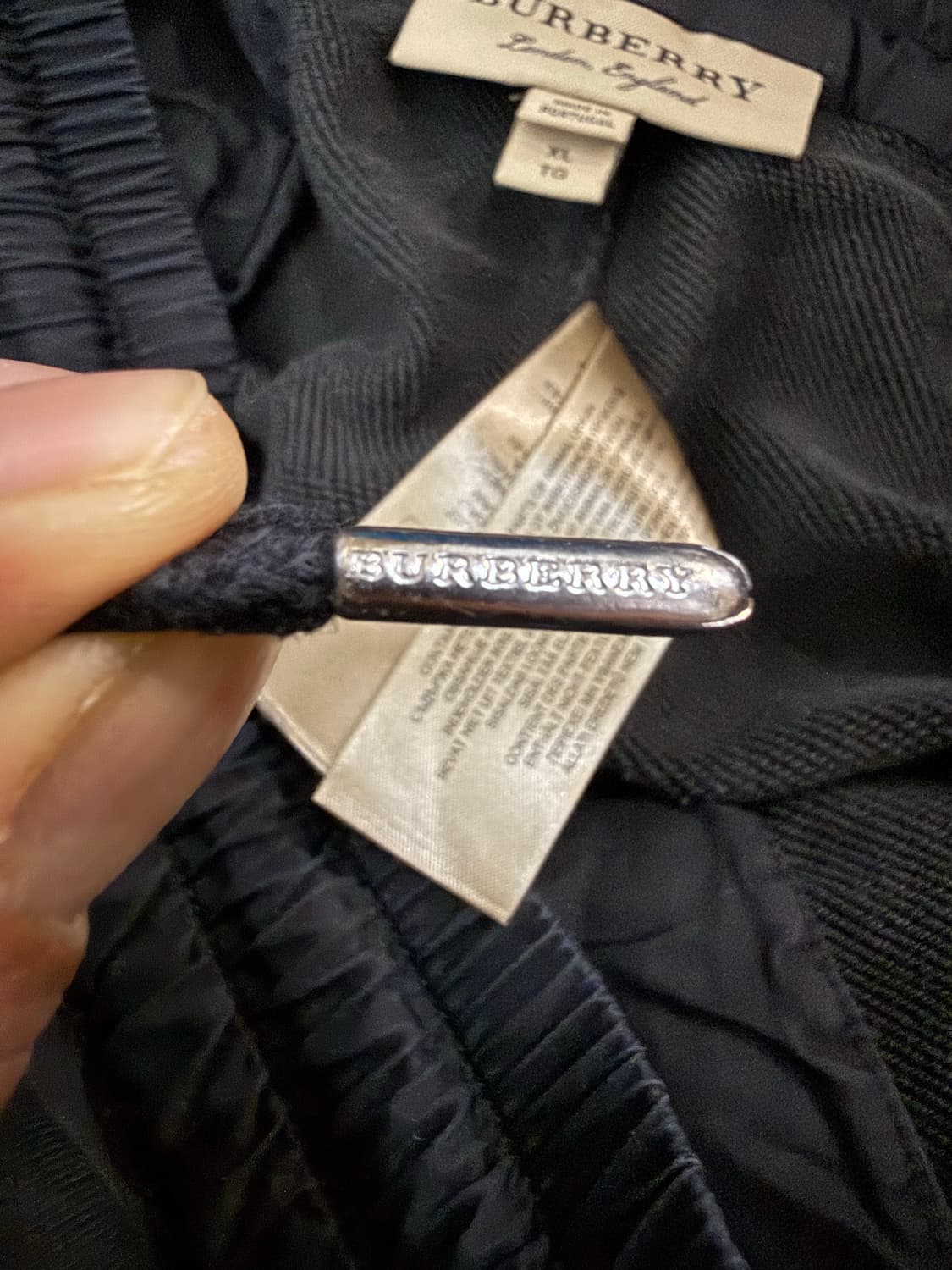 버버리 블랙 트레이닝 조거 팬츠(XL) (34-36) -포르투갈에서 제조 상품이미지7