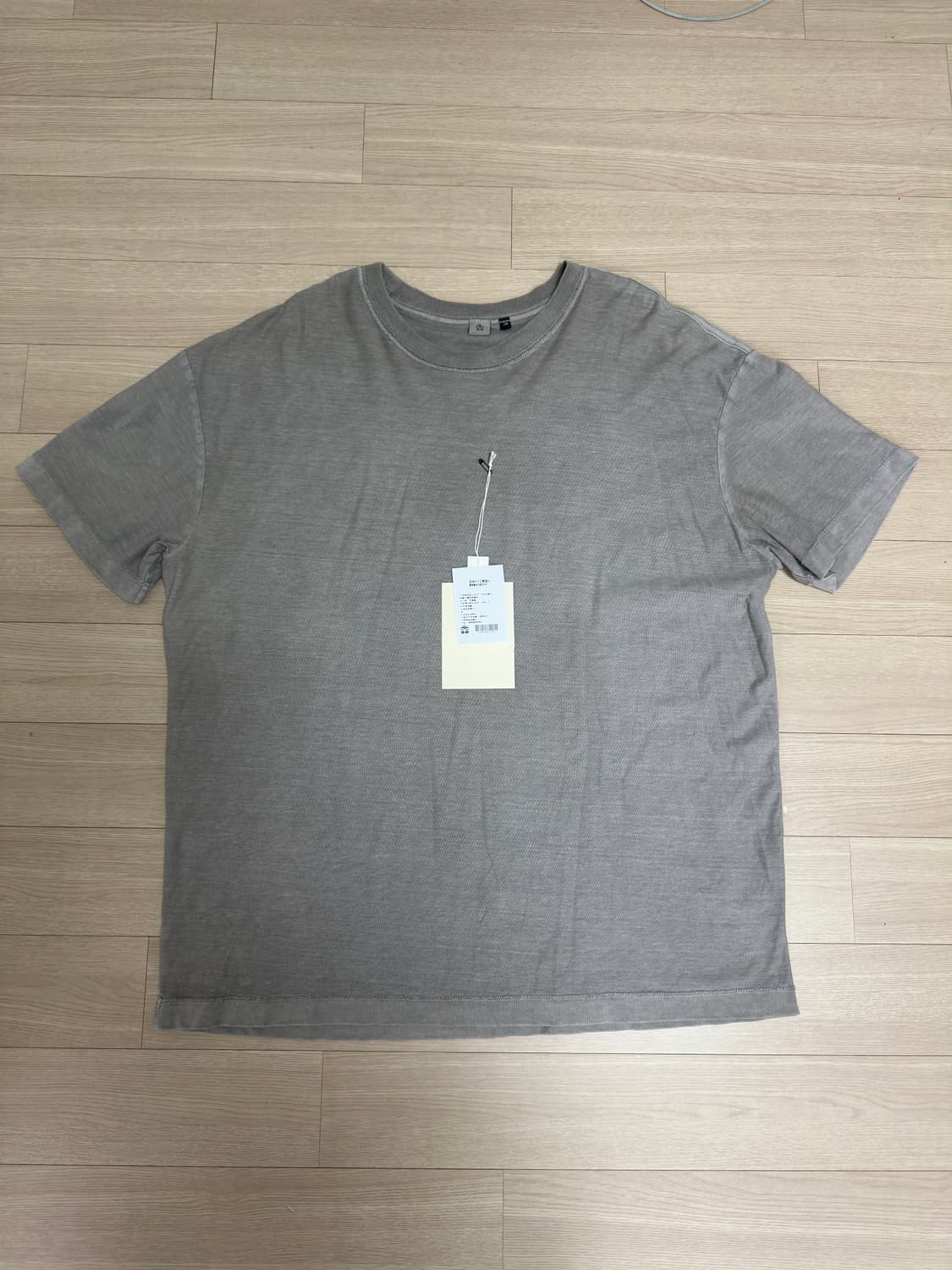 (3) 24FW 폴리테루 리버스드 1/2 티셔츠 빈티지그레이 상품이미지1