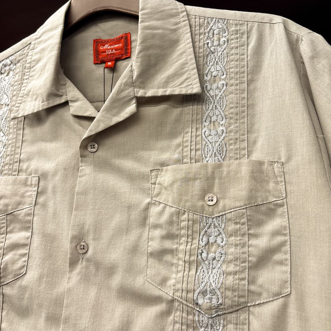 MAXIMOS 페이즐리 패턴 알포르자 구아야베라 쿠바셔츠 N1268 상품이미지6