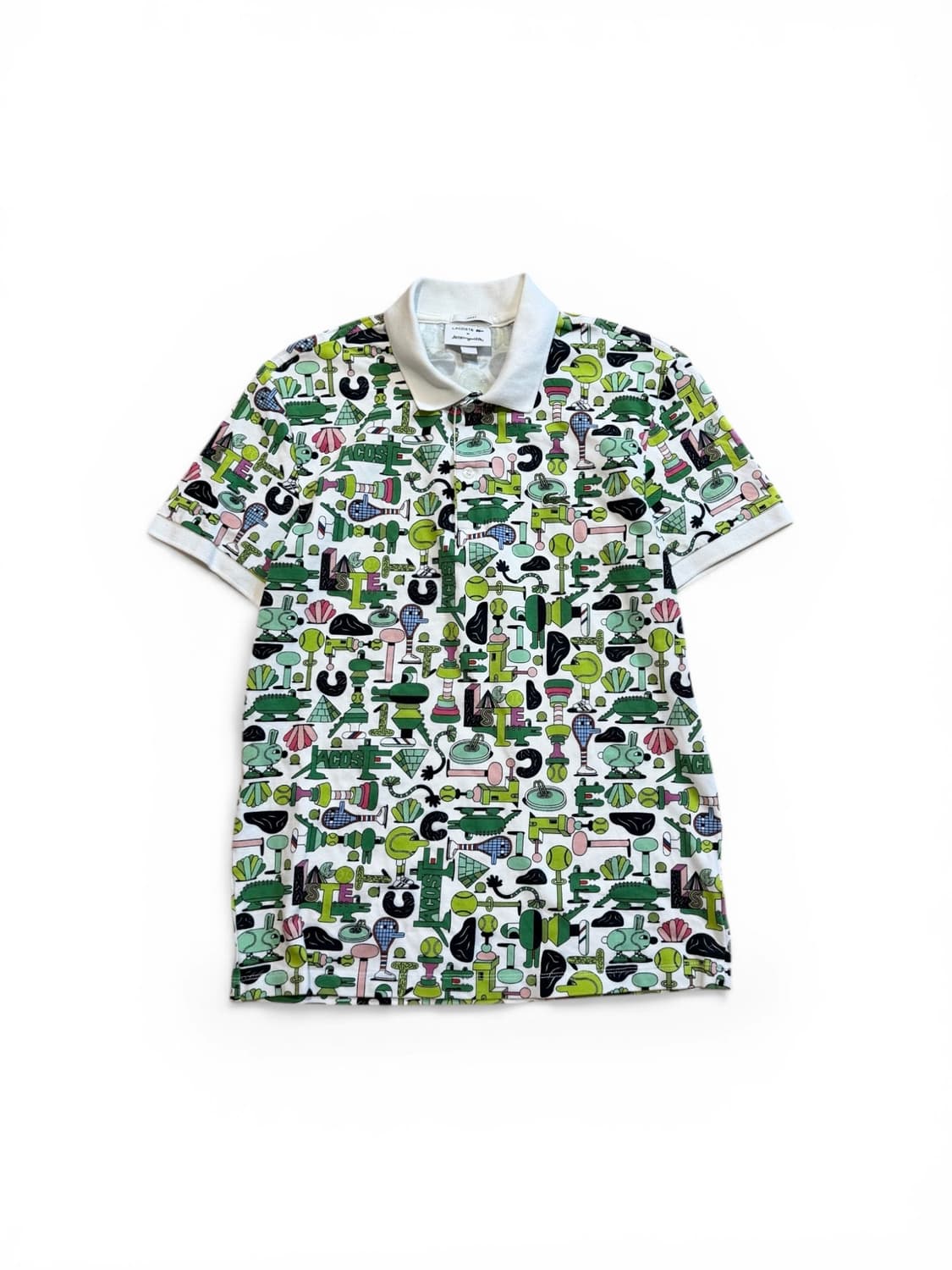 라코스테 x 제레미빌 크로코시리즈 올오버 프린트 폴로 반팔 티셔츠 상품이미지1