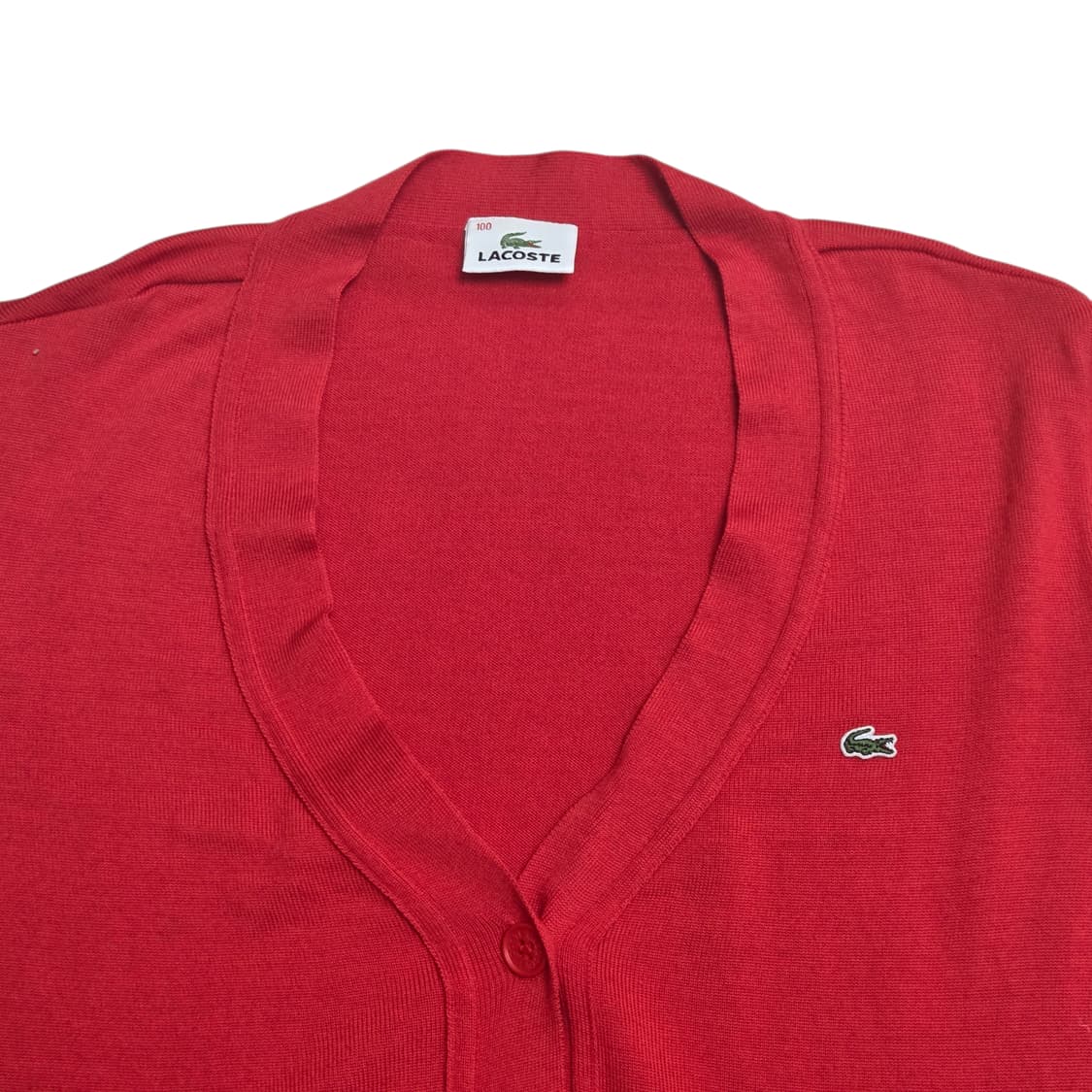 Lacoste 라코스테 여성 브이넥 울 니트 가디건 상품이미지3