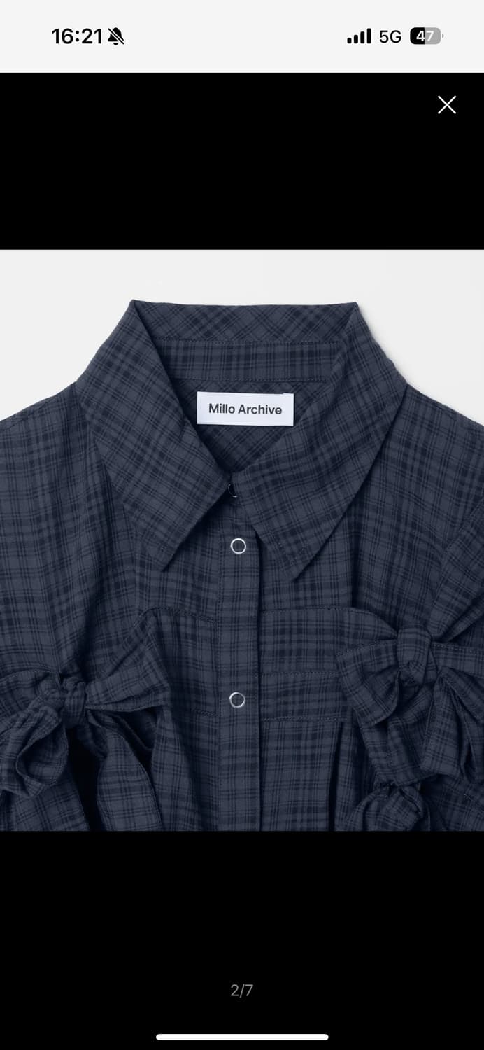 밀로 우먼 리본 타이 셔츠 상품이미지3