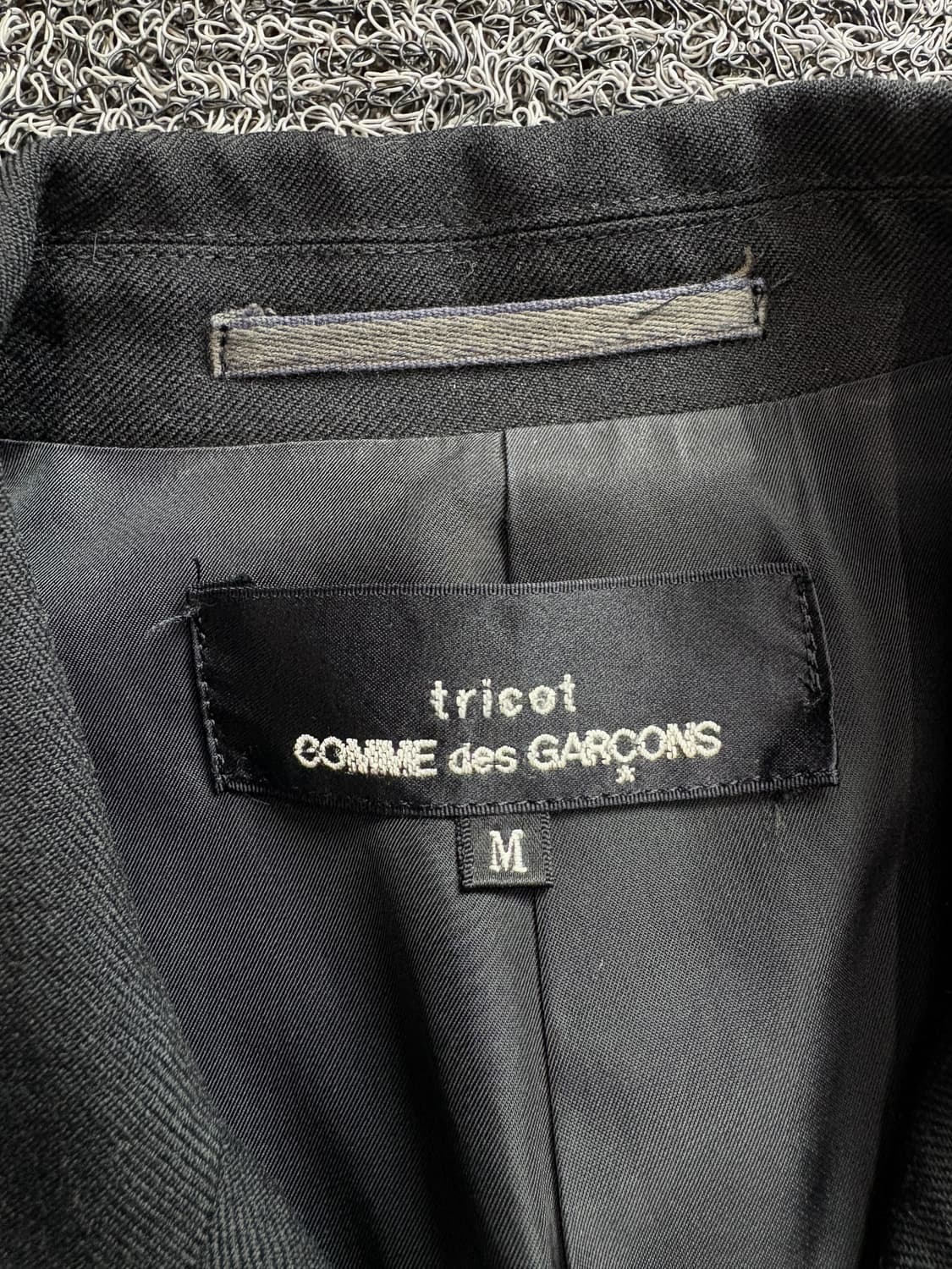 꼼데가르송 트리콧 블랙 크롭 더블 자켓 3653  상품이미지3