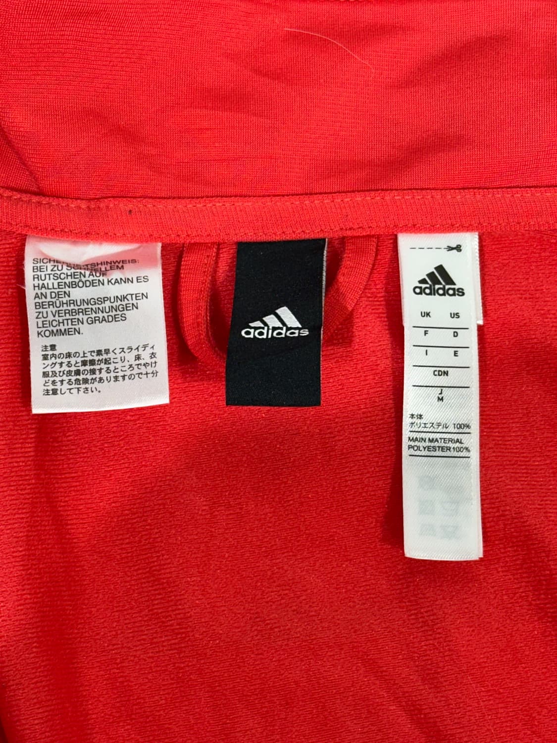 아디다스 레드 화이트 삼선 스몰 로고 트랙탑 져지 M 상품이미지7