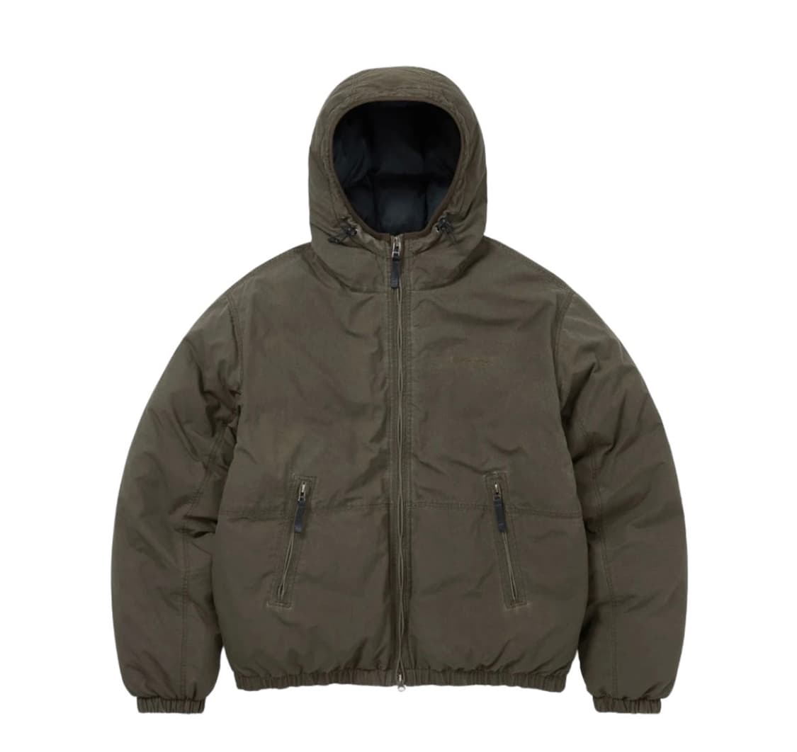 디스이즈네버댓 워시드 다운 푸퍼 자켓 올리브 브라운  상품이미지1