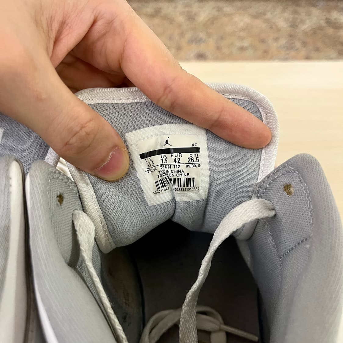 조던1 2016 화이트 울프 그레이(265) 상품이미지8