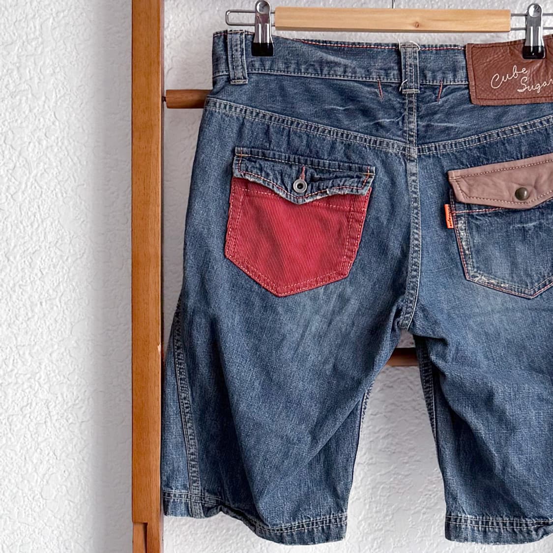 컬러 패치 포켓 데님 하프팬츠 상품이미지6