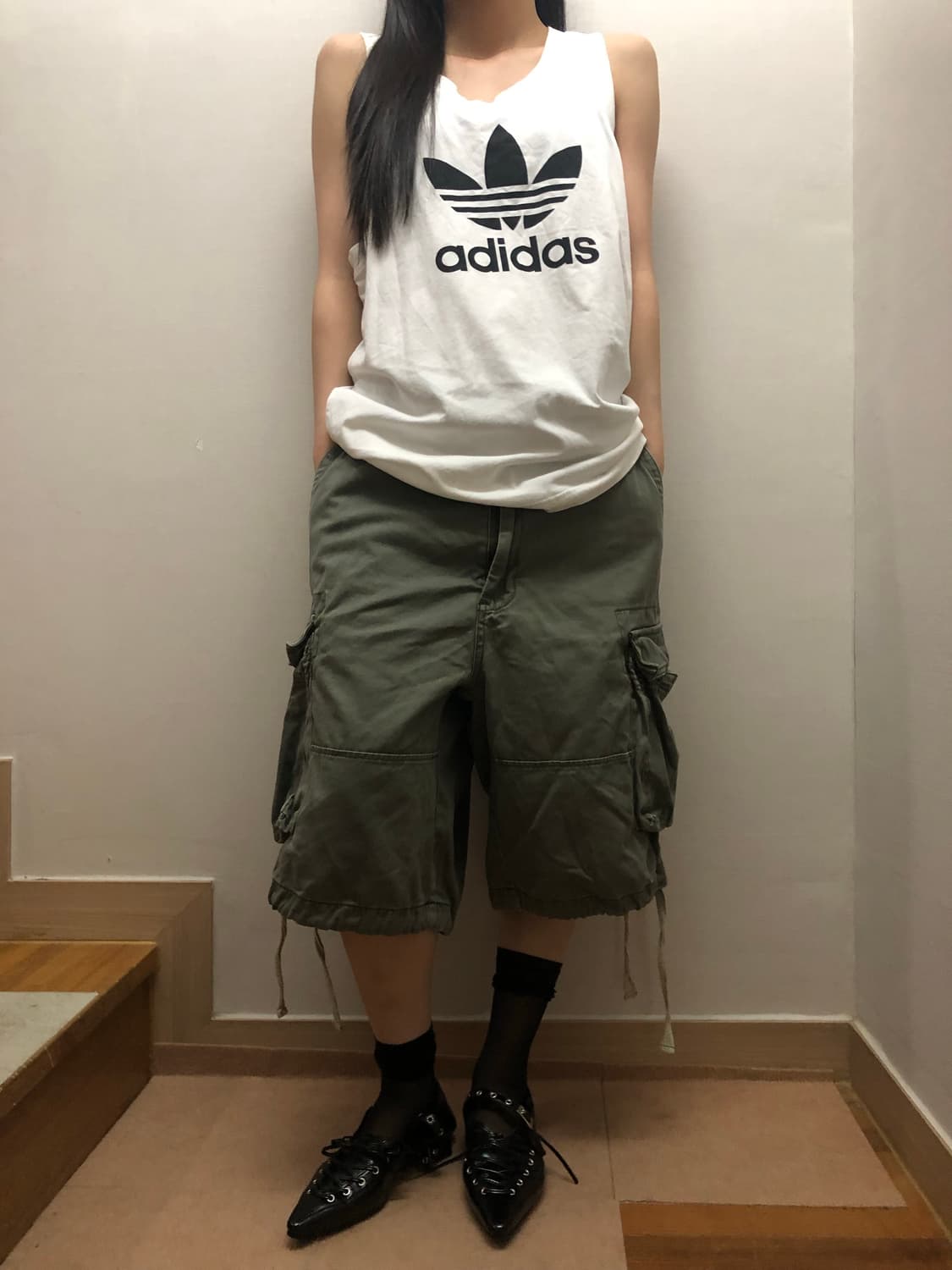 빈티지 아디다스 화이트 파이어버드 슬리브리스 상품이미지2