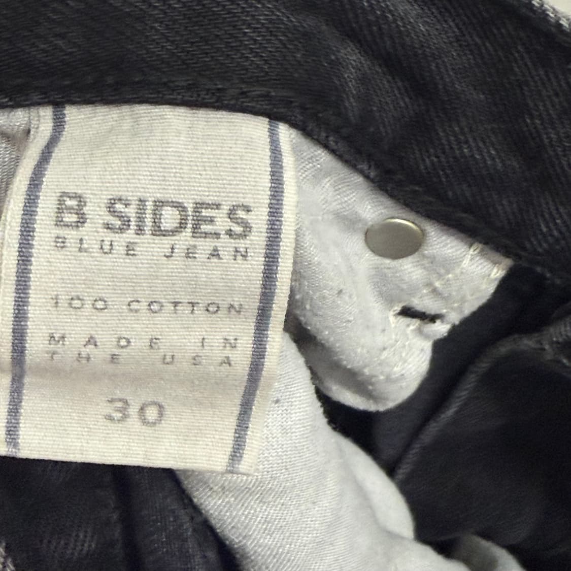 USA B Sides 블랙 와이드 데님 팬츠  30 상품이미지2