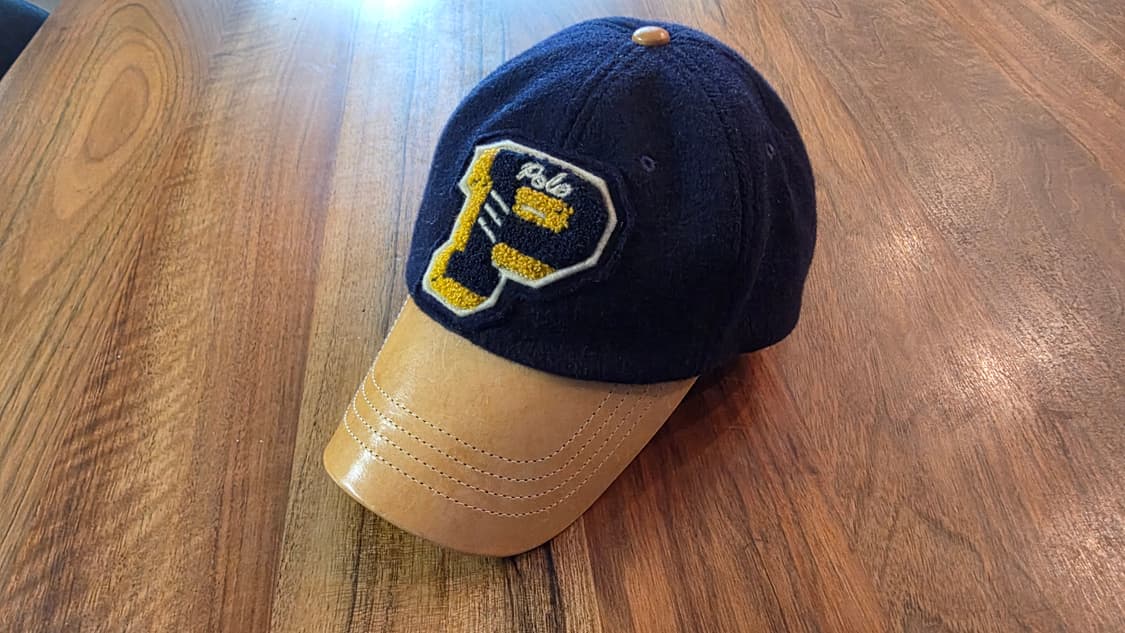 [새제품] 랄프로렌 울 레더 레터맨 볼캡 / 한정판 초레어 상품이미지1