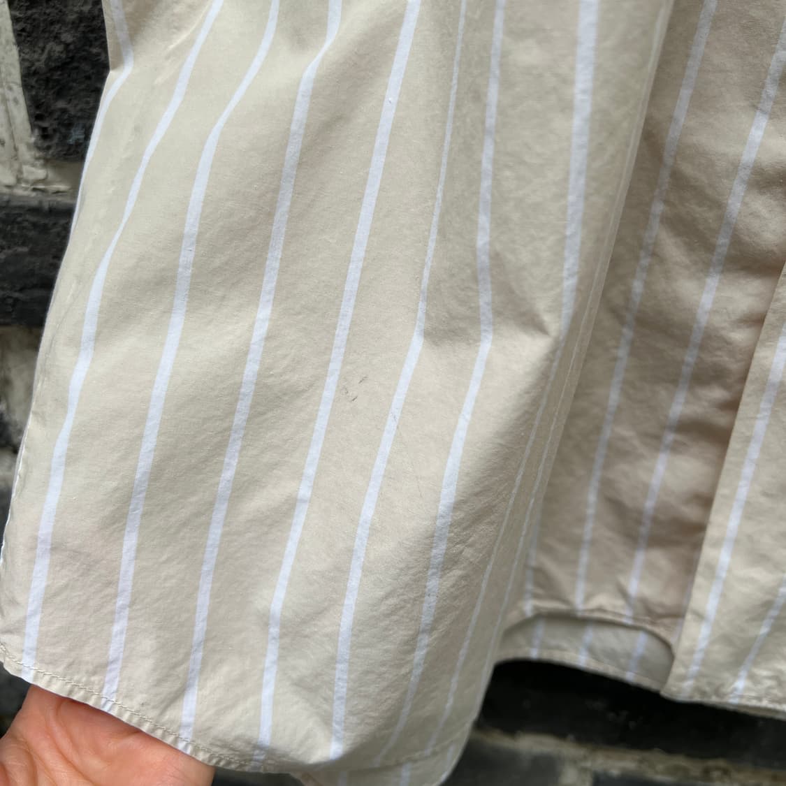 단톤 스트라이프 셔츠 원피스 상품이미지4