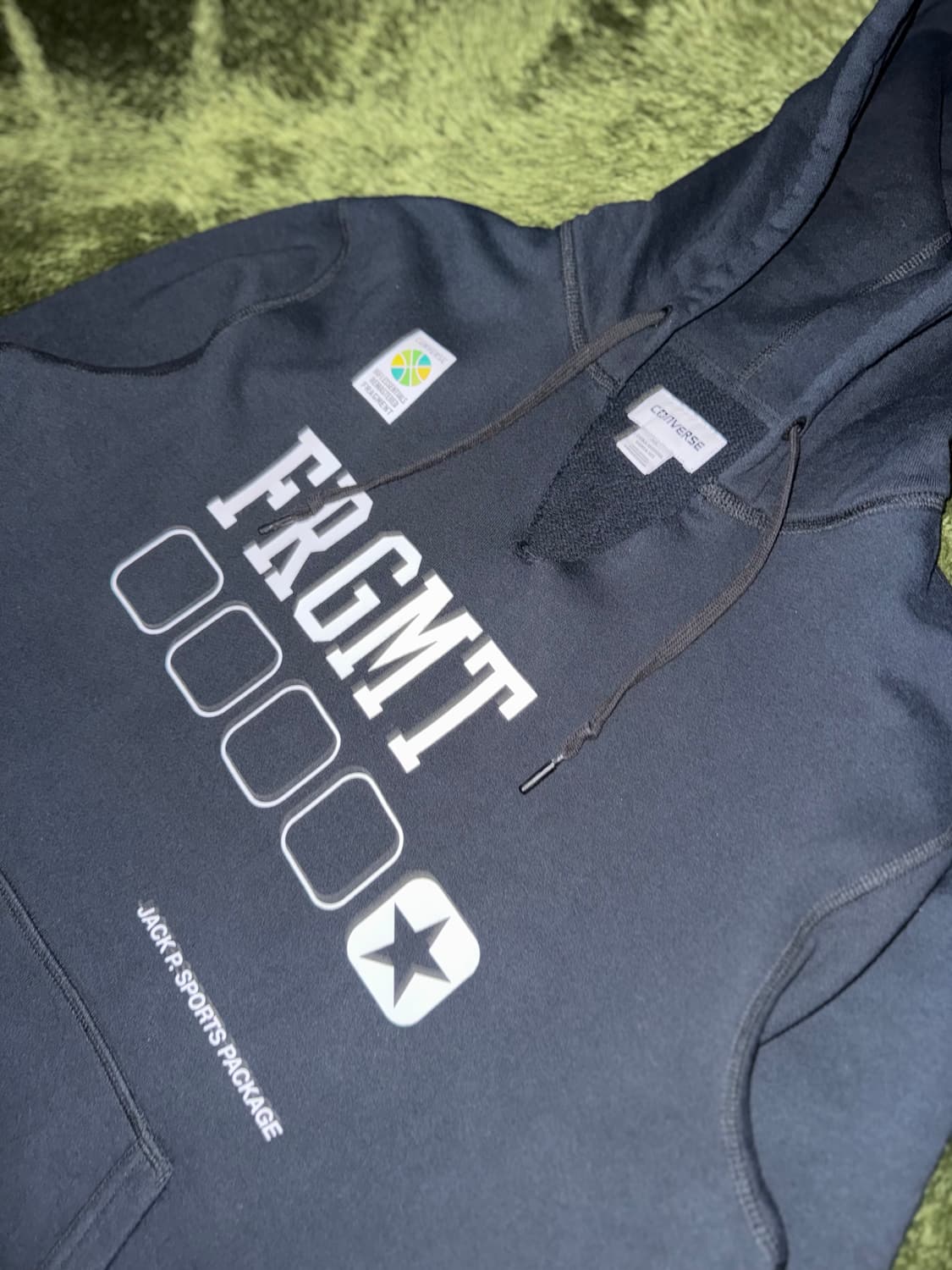 [XL] 컨버스 X 프라그먼트 디자인 콜라보 컷오프 후디 네이비 상품이미지2