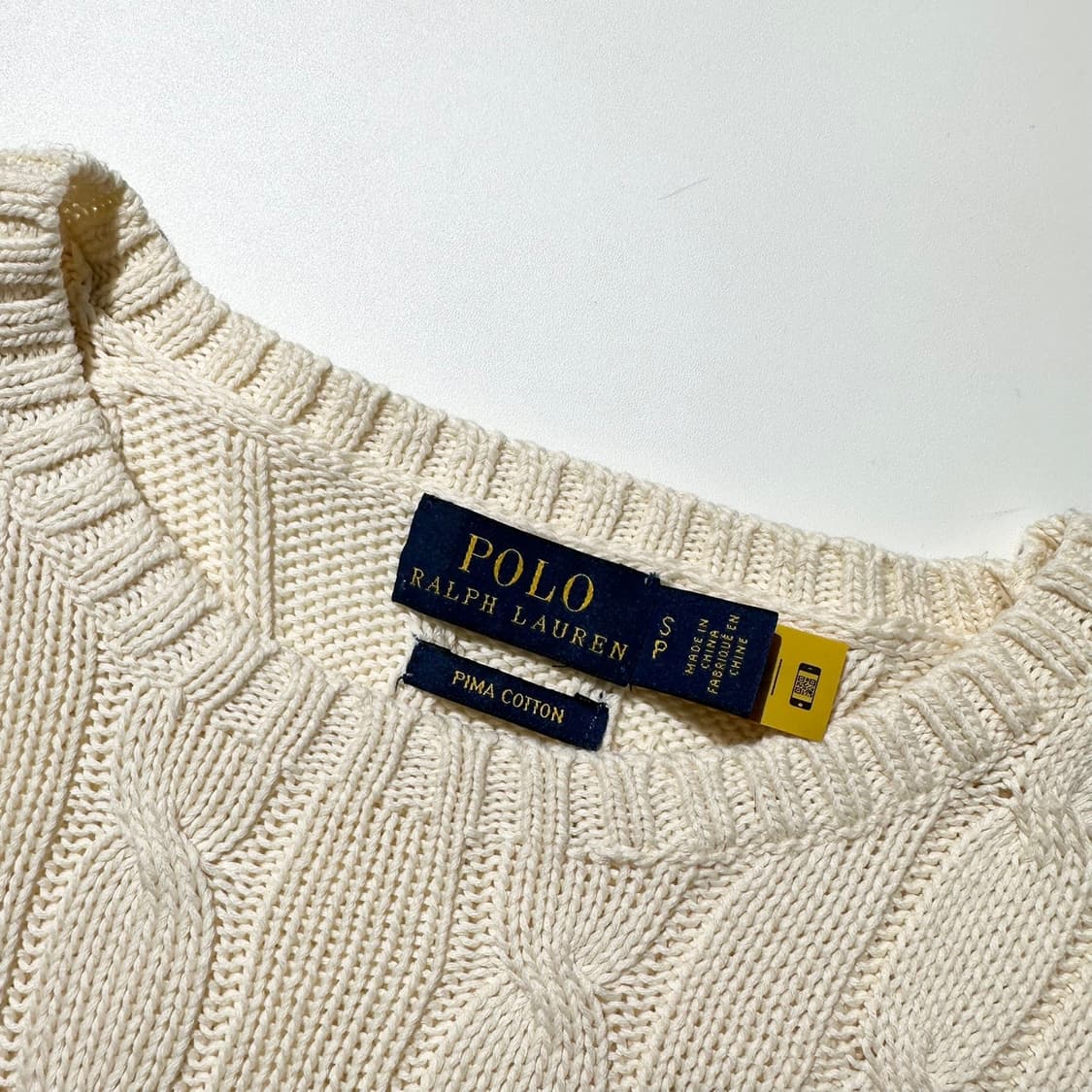 폴로 랄프로렌 크레스트 로고 와펜 케이블 라운드 니트 (신형QR) 상품이미지4
