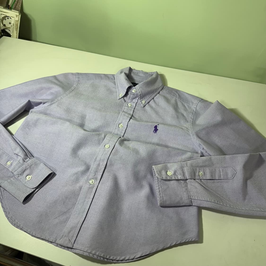 우먼S 폴로 랄프로렌 포니로고 스카이블루 옥스퍼드셔츠 상품이미지2