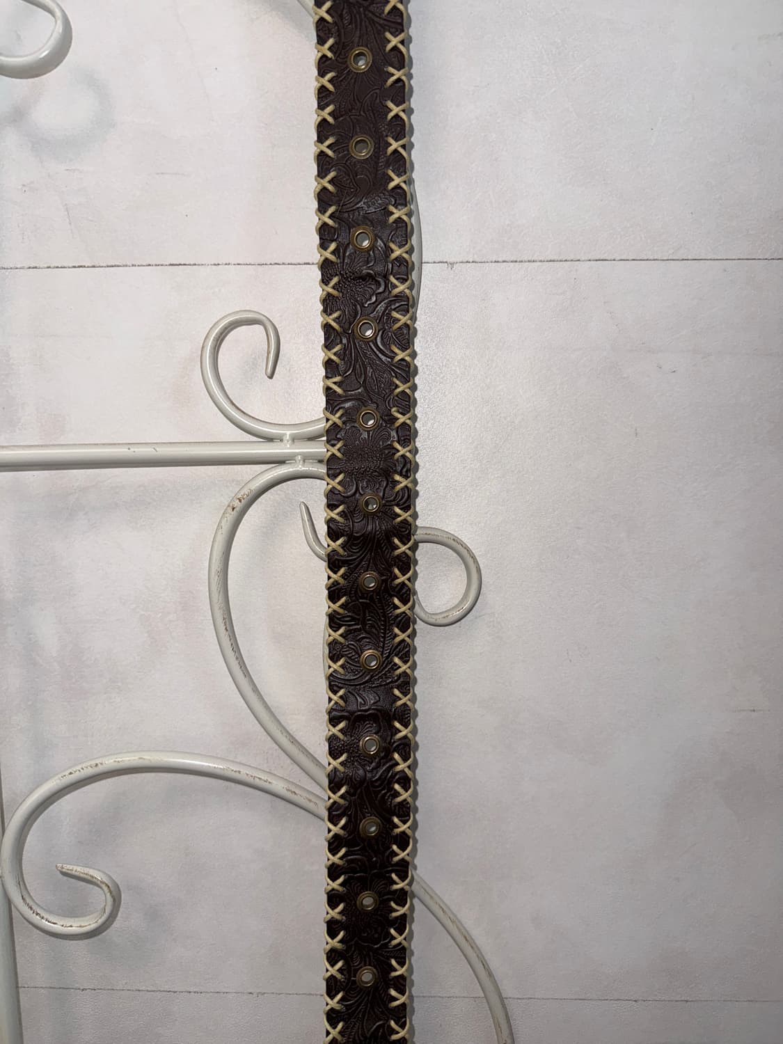Brown oriental embossing stitch belt 상품이미지6