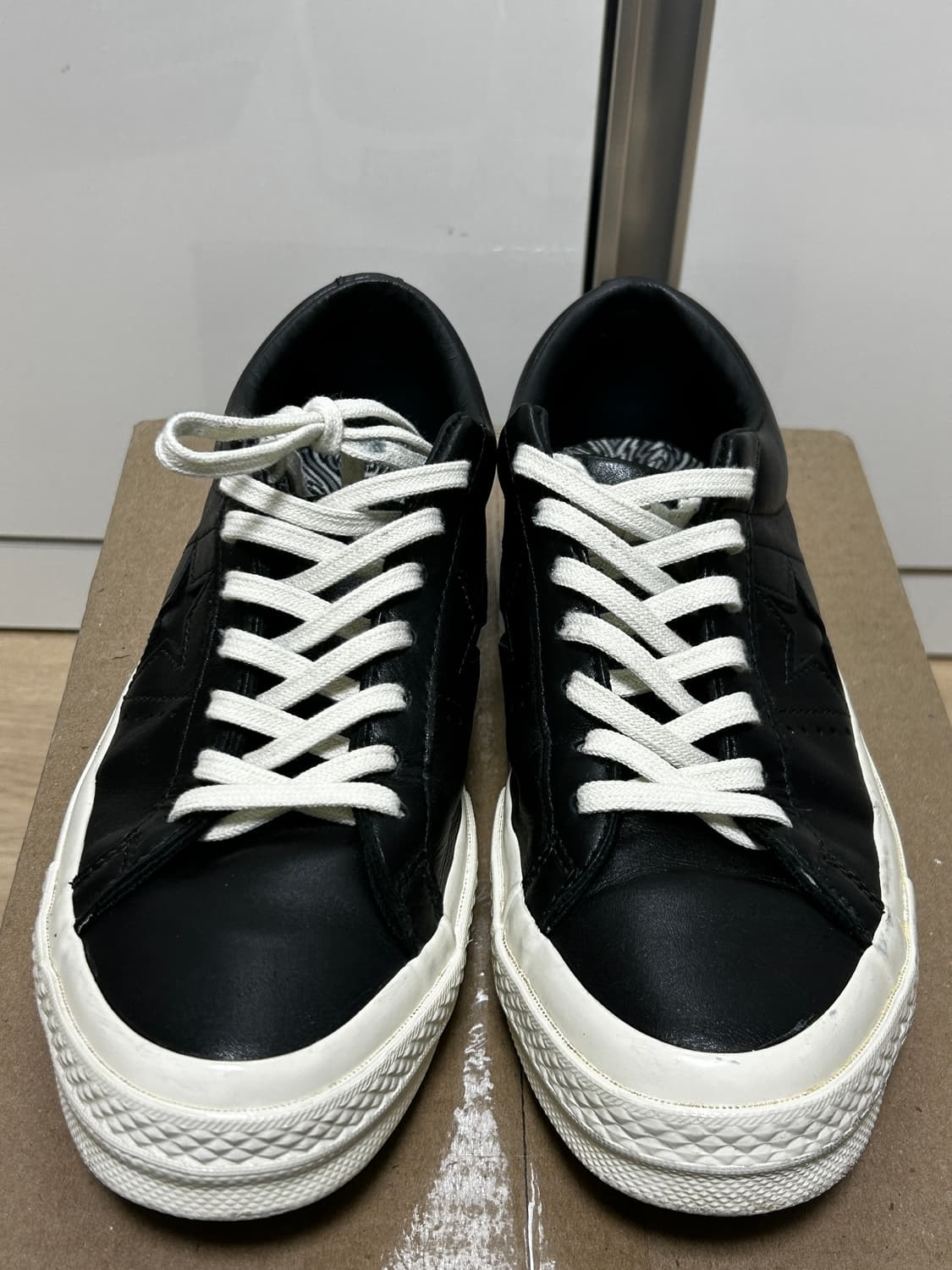 컨버스 원스타 로우 레더 블랙 (260) 상품이미지4