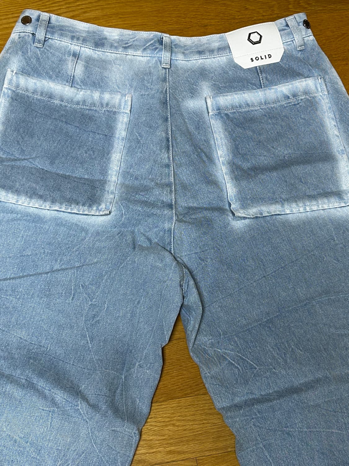 50 솔리드 옴므 와이드 데님팬츠 상품이미지4