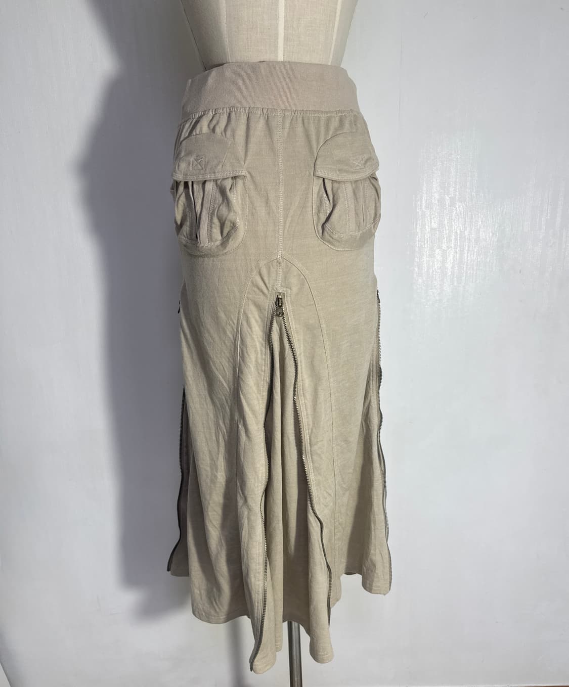 Mink mossi 지퍼 플레어 스커트 goa lgb y2k 밀리터리 상품이미지5