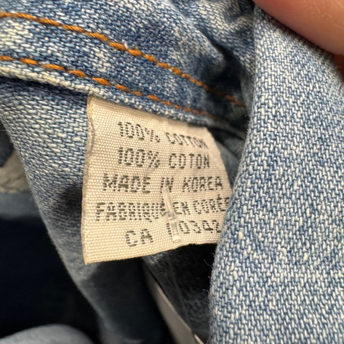 리바이스 데님 셔츠 원포켓 포인트 오렌지 택 중청 상품이미지6