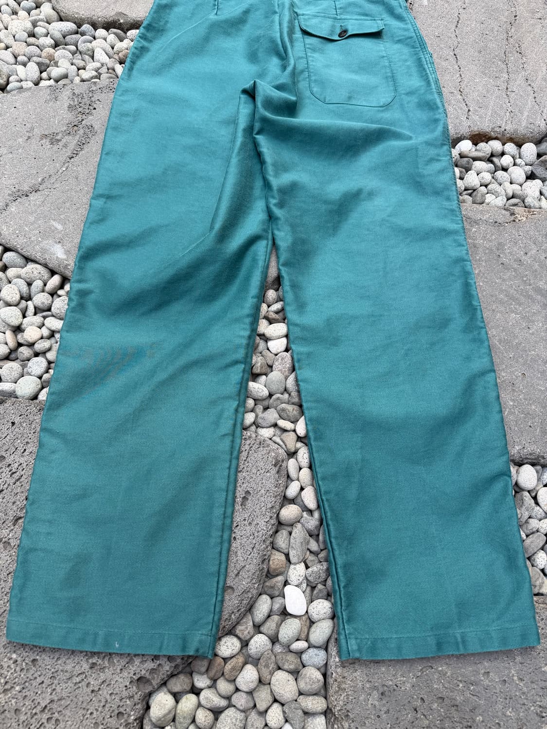1980s FRENCH GREEN MOLESKIN 프렌치몰스킨워크팬츠 상품이미지9