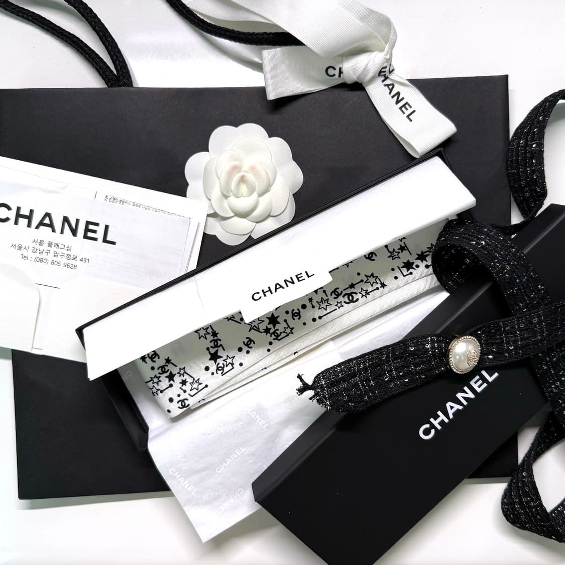 샤넬 트윌리 방도 스카프 헤어밴드 상품이미지2