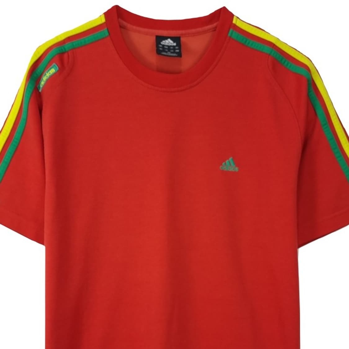 [아디다스] 00s 빈티지 로고 프린팅 삼선 반팔티 레드 M20218 상품이미지4