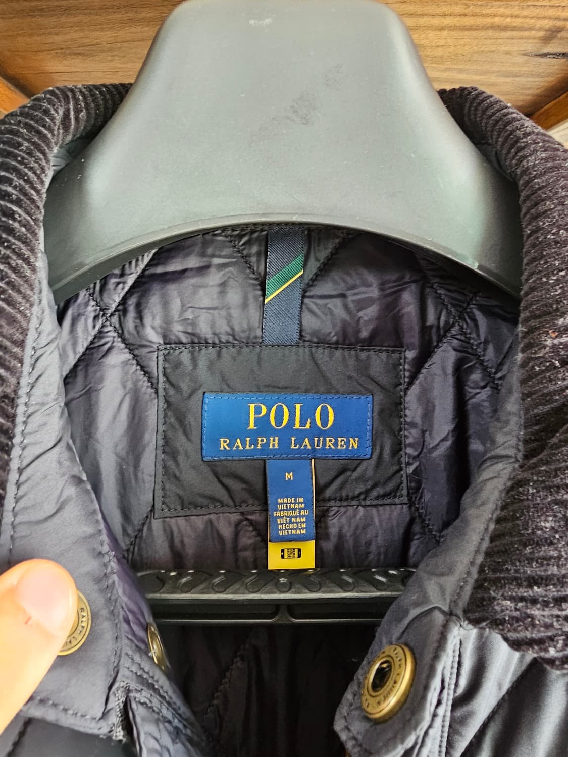 최신상입니다 전국 품절...폴로 랄프로렌 퀼팅 자켓 M 블랙 경량 패딩 상품이미지2