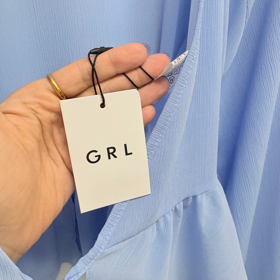 GRL 소라 하늘 쉬폰 리본 가디건 (새상품) 상품이미지2