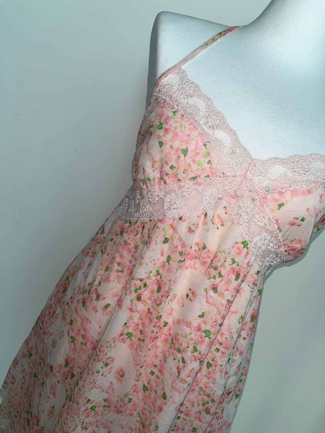 (초레어) 히스테릭 글래머 스컬 해골 꽃무늬 레이스 캐미솔 원피스 드레스 상품이미지7