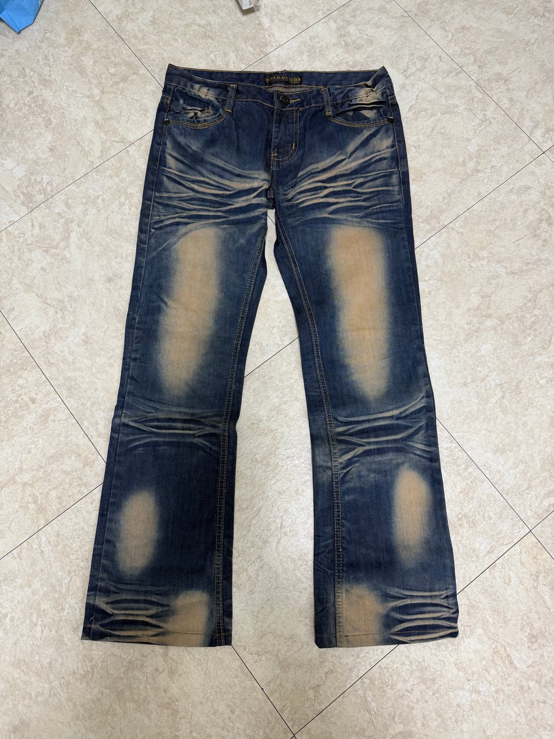 로우라이즈 나염 펑크 팬츠  상품이미지2