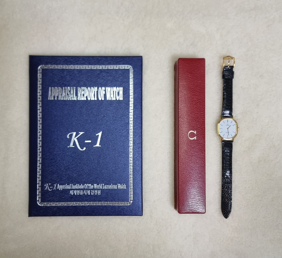 오메가 드빌 앨립스 화이트 다이얼 쿼츠 남여공용 시계 상품이미지8