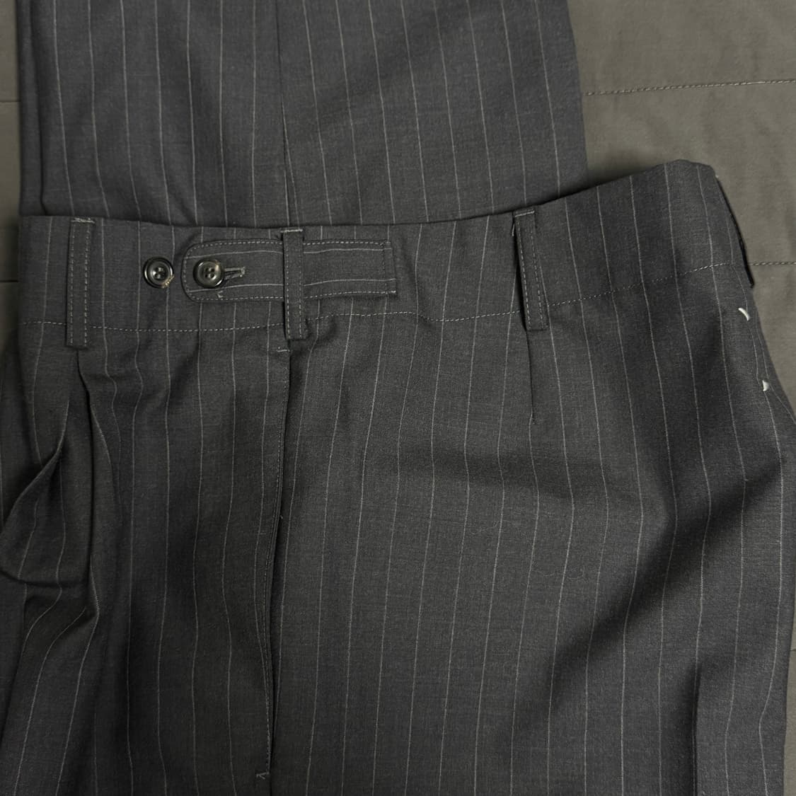 메종 마르지엘라 그레이 스트라이프 울 슬랙스 50 사이즈 새상품 상품이미지9
