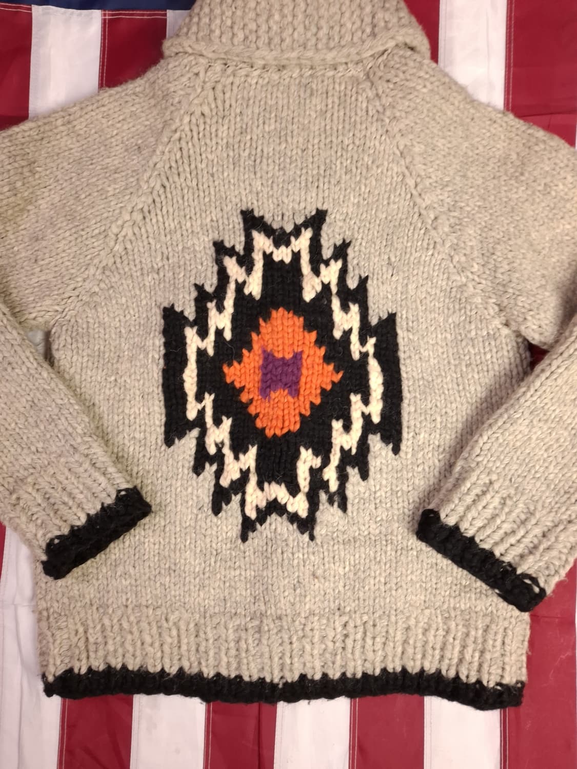 오리지날 캐나다제조 카나타 나바호우먼용 코위찬 울 가디건 상품이미지6