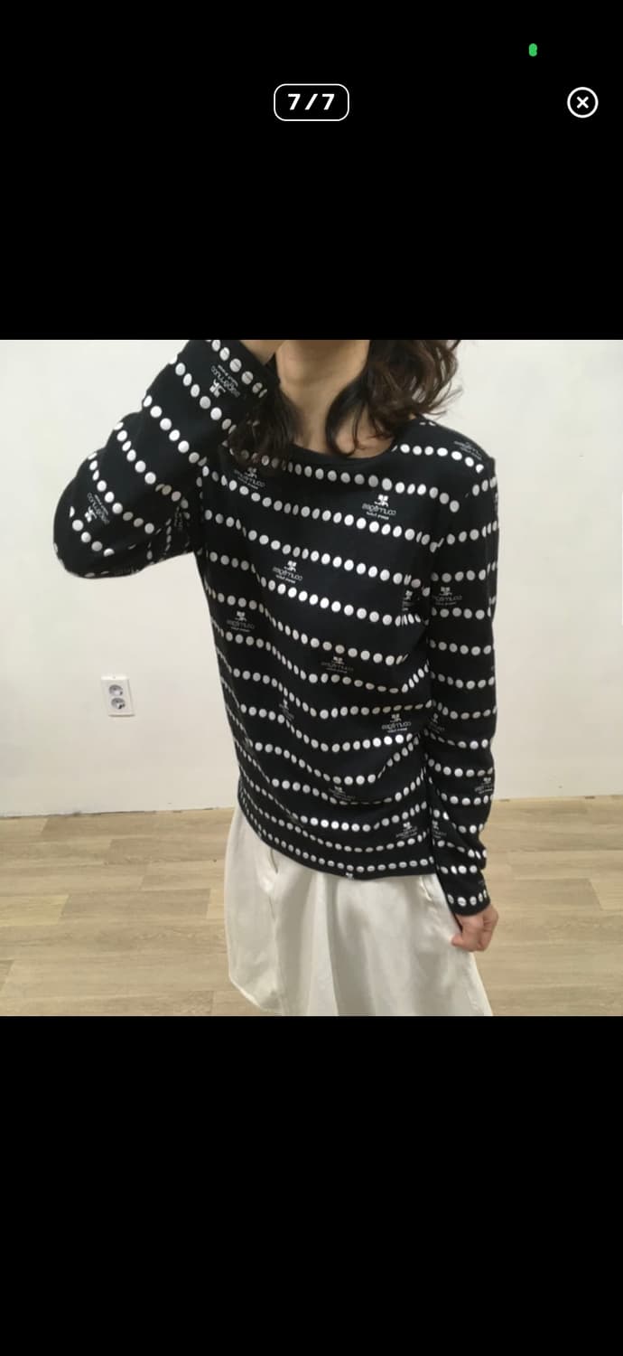 꾸레쥬 도트 티셔츠 dot t-shirt 상품이미지1