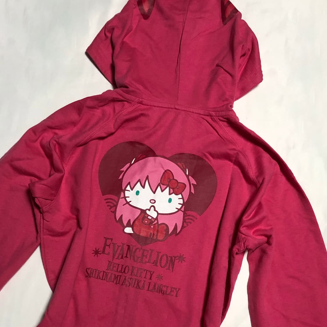 에반게리온 아스카 키티 후드 집업 레드 상품이미지2